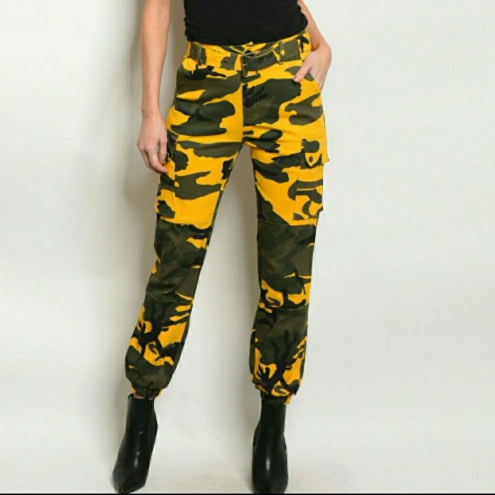 Yellow Camo Pants - Picture 2 of 3